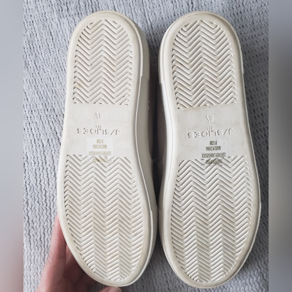 J/Slides Aileen Gray Suede Chunky Platform Slip-on Shoes sz 8.5 - Picture 6 of 9